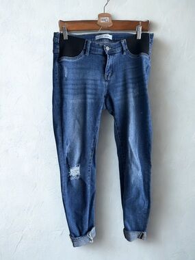 Kancan Maternity Stretch Skinny Jeans - Dark Blue